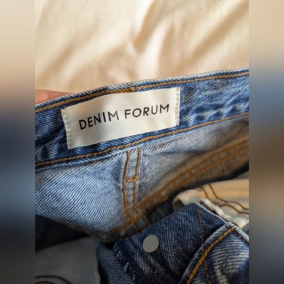 Aritzia | Denim Forum The Nina Midi Short High Rise Denim Short - Picture 9 of 11